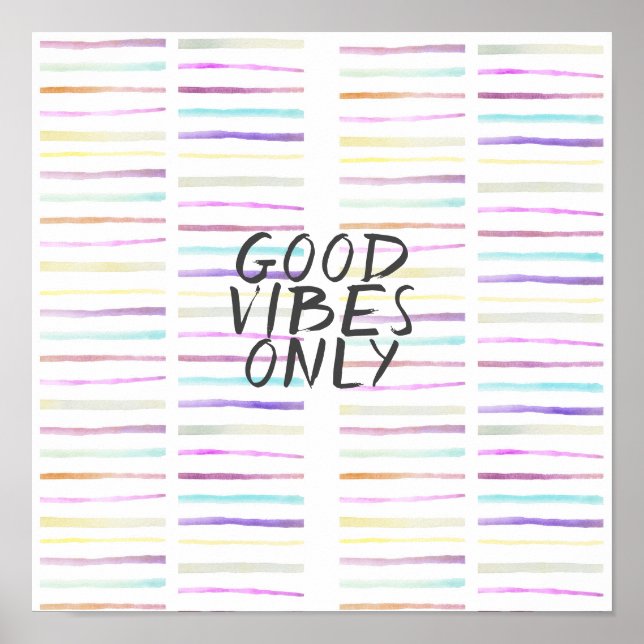 gute Atmosphäre nur farbenfrohe Aquarell modernes  Poster (Vorne)