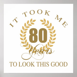 Gute Aussicht 80. Geburtstag Poster