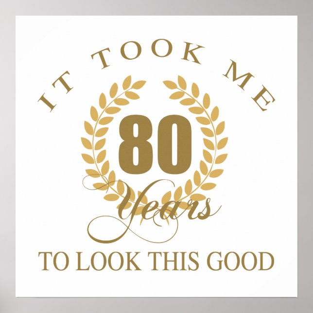 Gute Aussicht 80. Geburtstag Poster (Vorne)