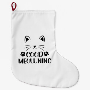 Gute Bedeutung Niedliches T-Shirt Grafik für Katze Großer Weihnachtsstrumpf