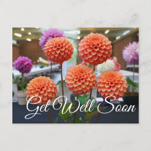 Gute Besserung Dahlie Rose Toscano #1 Postkarte