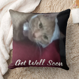 Gute Besserung Katzen Zitat Humor Foto Kissen