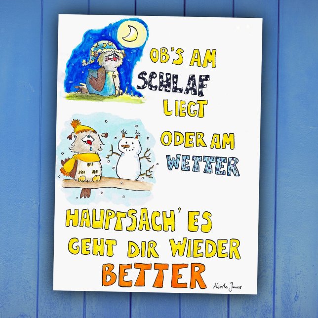 GUTE BESSERUNG Postcard von Nicole Janes Postkarte (Von Creator hochgeladen)