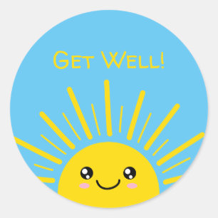 Gute Besserung Runder Aufkleber