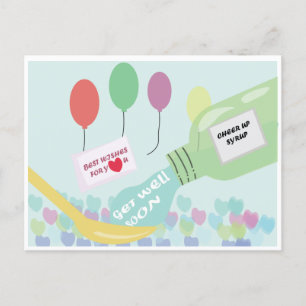 Gute Besserung Sirup Postkarte