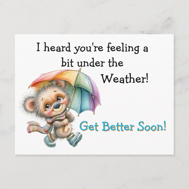 Gute Besserung Wetter  Postkarte (Vorderseite)