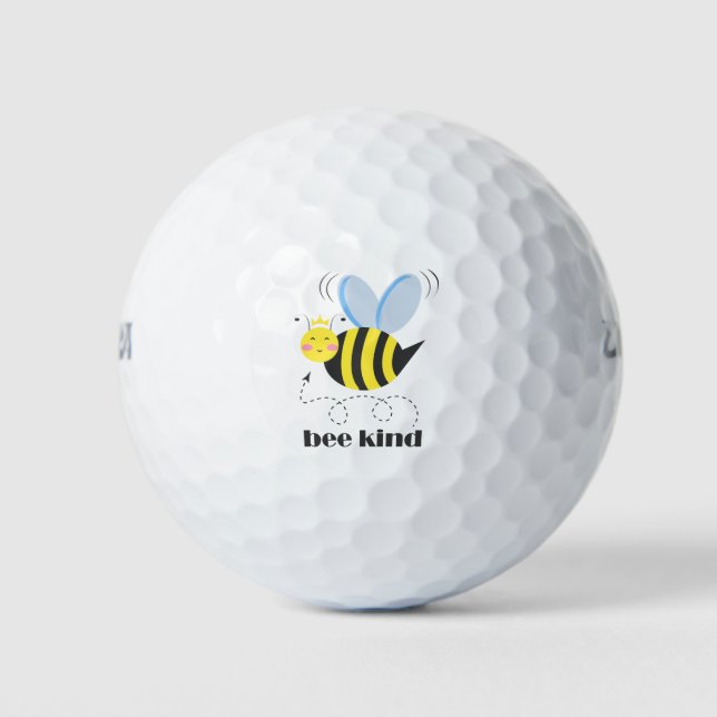 Gute Bienenprinzessin mit Krone und Slogan Bee Kin Golfball (Vorderseite)