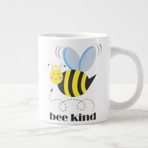 Gute Bienenprinzessin mit Krone und Slogan Bee Kin Jumbo-Tasse