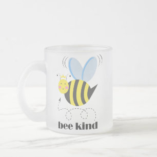 Gute Bienenprinzessin mit Krone und Slogan Bee Kin Mattglastasse