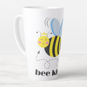 Gute Bienenprinzessin mit Krone und Slogan Bee Kin Milchtasse