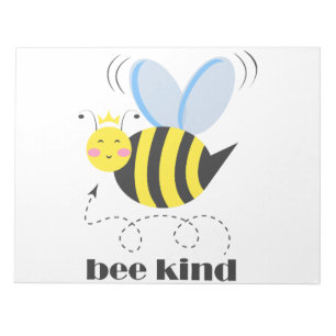 Gute Bienenprinzessin mit Krone und Slogan Bee Kin Notizblock