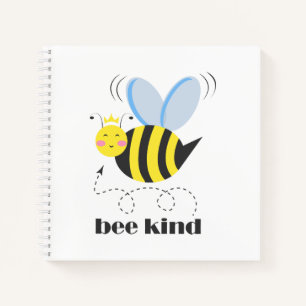 Gute Bienenprinzessin mit Krone und Slogan Bee Kin Notizbuch