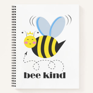 Gute Bienenprinzessin mit Krone und Slogan Bee Kin Notizbuch