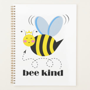 Gute Bienenprinzessin mit Krone und Slogan Bee Kin Planer