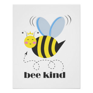 Gute Bienenprinzessin mit Krone und Slogan Bee Kin Poster