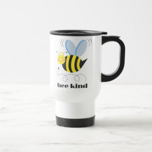 Gute Bienenprinzessin mit Krone und Slogan Bee Kin Reisebecher