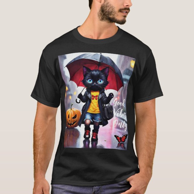 Gute Bilder nur: Katze im Rain Graphic T - Shirt (Vorderseite)