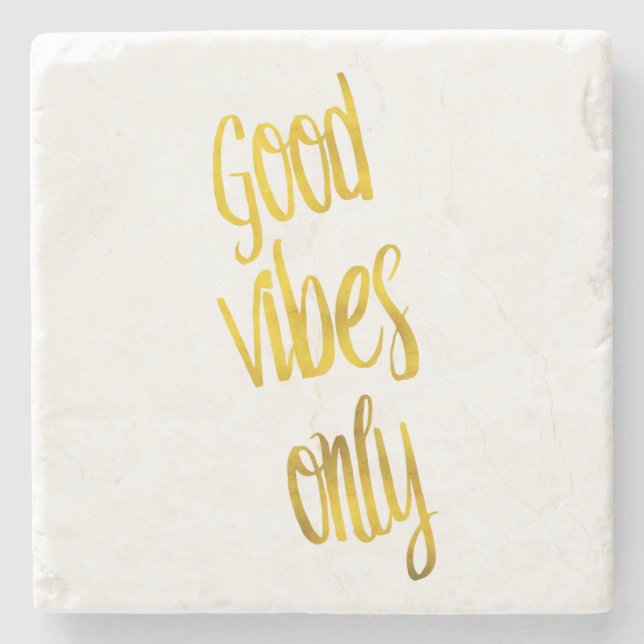 Gute Bilder nur Zitate Gold Imitate Fossilien Zita Steinuntersetzer (Vorderseite)