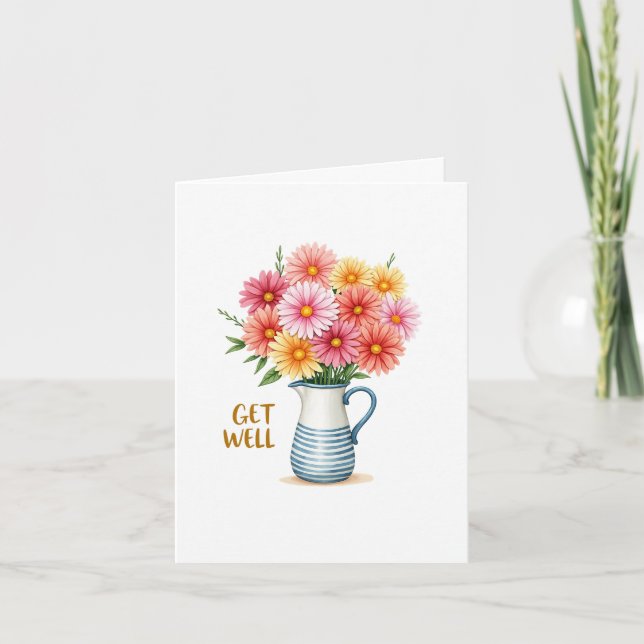 Gute Blume Grußkarte Karte (Vorderseite)