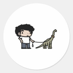 Gute Brachiosaurus Runder Aufkleber