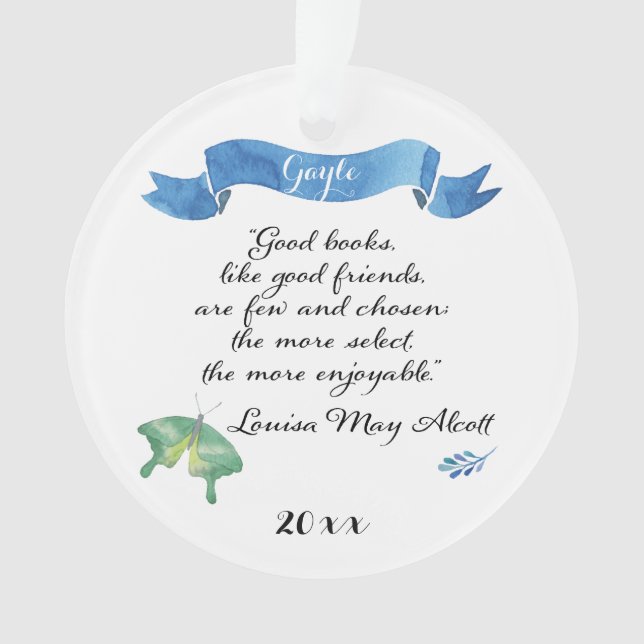 Gute Buch-gute Freund-Leser-Verzierung Ornament (Vorderseite)