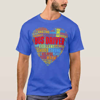 Gute Busfahrerqualitäten Typografie-Kompliment Go T-Shirt