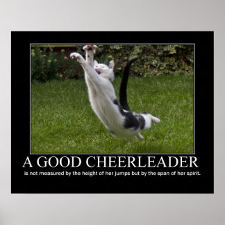 Gute Cheerleader Cat Artwork Poster