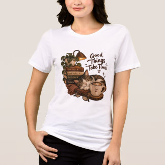 Gute Dinge Brauchen Zeit - Cozy Buchliebhaber Tri-Blend Shirt
