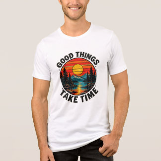 Gute Dinge Brauchen Zeit Vintage-Natur-Shirt – Ins Tri-Blend Shirt