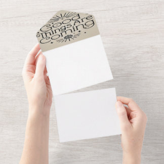 Gute Dinge kommen All In One Einladung