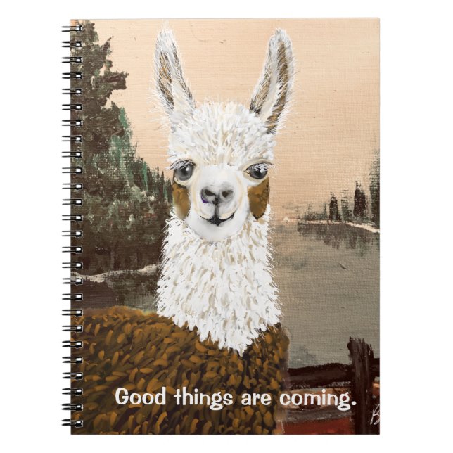 Gute Dinge kommen aus Mama Llama Notizblock (Vorderseite)