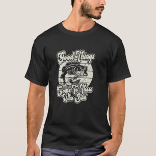 Gute Dinge Kommen, Groovy Retro Fischer Lustiger F T-Shirt