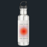 Gute Dinge kommen zu inspirierendem Zitat Edelstahlflasche<br><div class="desc">Gute Dinge kommen - inspirierendes motivierend Zitat - orangefarbene Aura-Gefälle.</div>