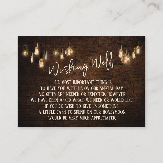 Gute dunkle Steine und warme Edison Lights Begleitkarte (Vorderseite)