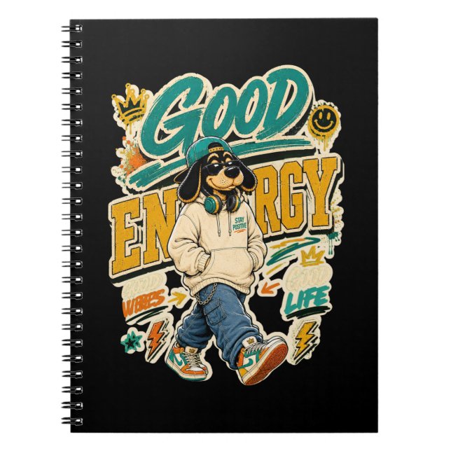 Gute Energie Positive Vibes Notizblock (Vorderseite)