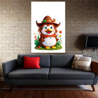 Gute Ente mit einem Hut | Art der AI