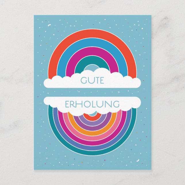 Gute Erholung Postkarte (Vorderseite)
