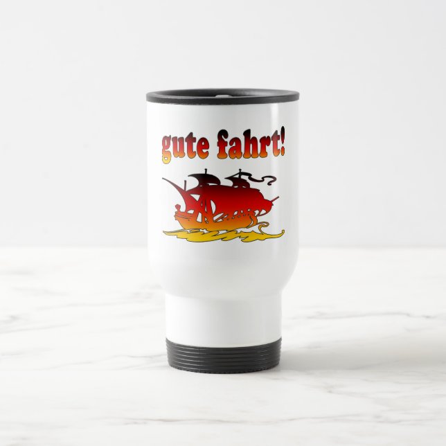 Gute Fahrt gute Reise in der deutschen Reisebecher (Mittel)