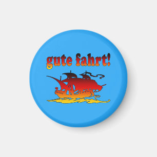 Gute Fahrt mit dem Auto in Deutschland Magnet