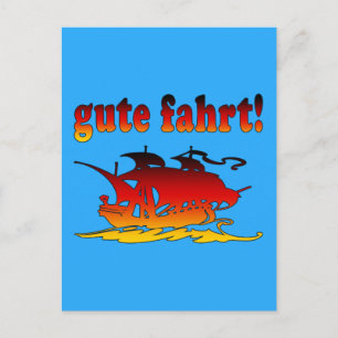 Gute Fahrt mit dem Auto in Deutschland Postkarte