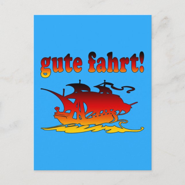 Gute Fahrt mit dem Auto in Deutschland Postkarte (Vorderseite)