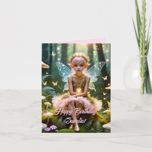 GUTE FAIRY WISHES BIRTHDAY CARD DANKESKARTE (Vorderseite)