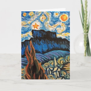 Gute Ferien! Castle Rock Colorado Starry Night Karte