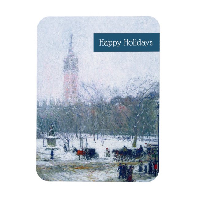 Gute Ferien. Fine Art Christmas Geschenkmagnete Magnet (Vertikal)