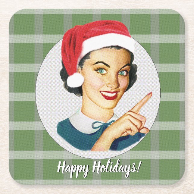 Gute Ferien! Kariert Rechteckiger Pappuntersetzer (Vorderseite)