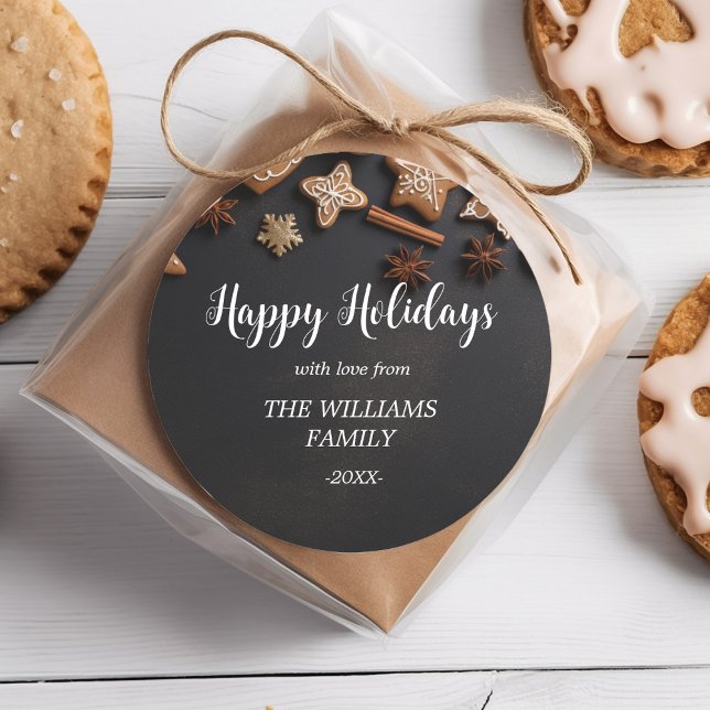 "Gute Ferien!" Rustikal, Weihnachten Runder Aufkleber (Von Creator hochgeladen)