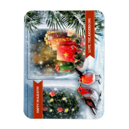 Gute Ferien. Snow Scene Custom Weihnachtsgeschenk Magnet