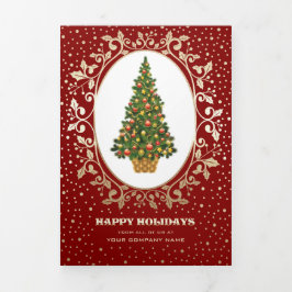 Gute Ferien. Unternehmen für kundenspezifische Fot Dreifach Gefaltete Urlaubskarte