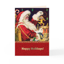 Gute Ferien. Vintager Weihnachtsmann