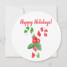 Gute Ferien! | Wasserfarbe Candy Cane Weihnachten